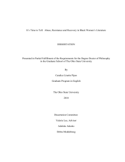 It`s Time to Tell: Abuse, Resistance and Recovery in Black Women`s