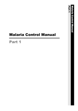 Malaria Control Manual