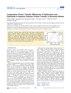 Comparative Proton Transfer Efficiencies of Hydronium and