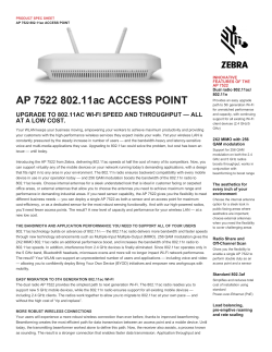 AP 7522 spec sheet - Zebra Technologies