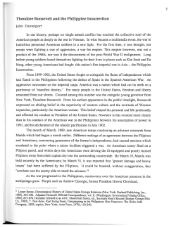 Theodore Roosevelt and the Philippine Insurrection