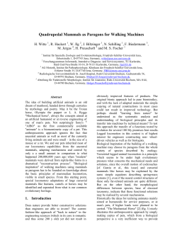 Quadrupedal Mammals as Paragons for Walking Machines