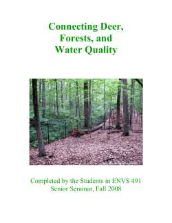 Connecting Deer, Forests and Water Quality