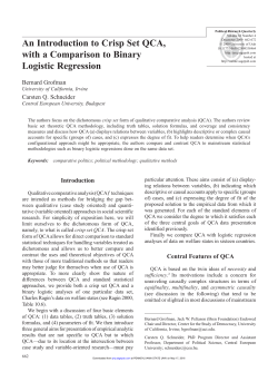 An Introduction to Crisp Set QCA, with a Comparison to Binary