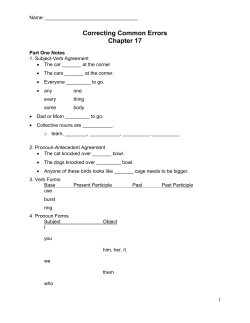 Correcting Common Errors Packet With Notes and Practice
