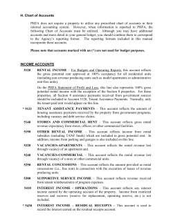 H. Chart of Accounts