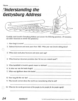 Gettysburg Address K
