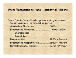From Plantations to Rural Residential Ribbons
