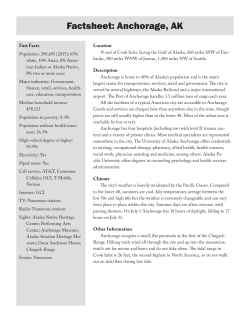 Factsheet: Anchorage, AK - University of Alaska Anchorage