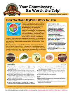 How To Make MyPlate Work for You