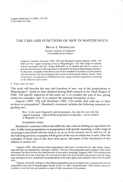 the uses and functions of mew in mapudungun