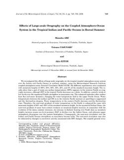 Effects of Large-scale Orography on the Coupled Atmosphere