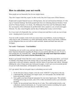 How to calculate your net worth