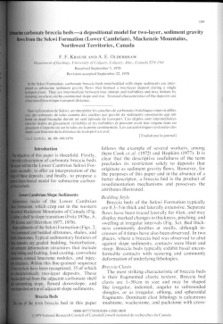 ine carbonate breccia beds-a depositional model for two