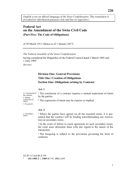 Federal Act on the Amendment of the Swiss Civil Code 220