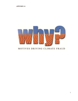 Motives driving climate fraud