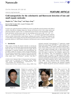 Nanoscale FEATURE ARTICLE