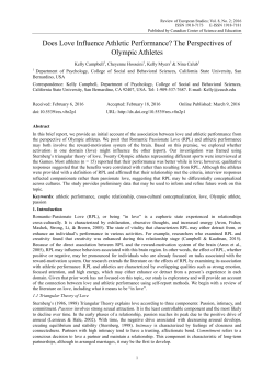 Olympic Athletes and Love