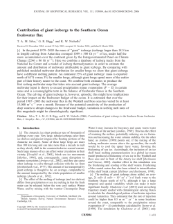 (2006) Contribution of giant icebergs to the Southern Ocean