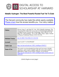 Metallic Hydrogen: The Most Powerful Rocket Fuel