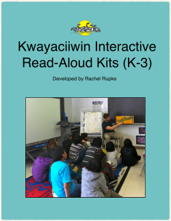 Kwayaciiwin Interactive Read-Aloud Kits