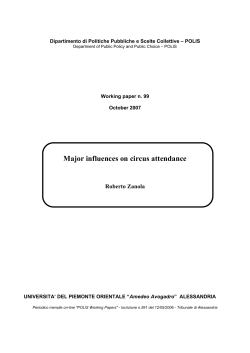 Major influences on circus attendance