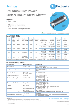Cylindrical High Power Surface Mount Metal Glaze&trade;