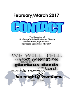 Feb Mar Contact 2017 - St. George`s URC Heaton, Newcastle
