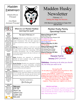 Madden Husky Newsletter