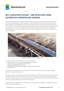 belt conveyor systems - fire detection using