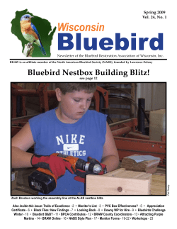 Bluebird Restoration Association of Wisconsin