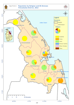 Population by Religion and DS Division Trincomalee District, 2012