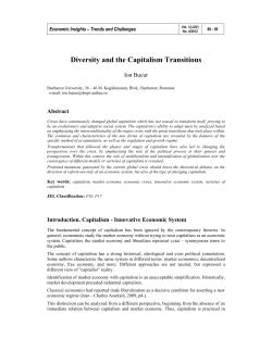 Diversity and the Capitalism Transitions