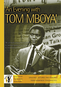 Evening with Tom Mboya final2 - Kenya National Commission on