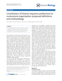 Contribution of histone sequence preferences to nucleosome