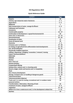 EIA Regulations 2014 Quick Reference Guide