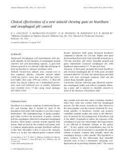 Clinical effectiveness of a new antacid chewing gum on heartburn