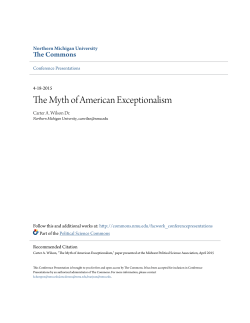 The Myth of American Exceptionalism - NMU Commons