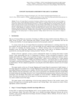 Concept map-based assessment for adult learners