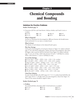 Chapter 3 Chemical Compounds and Bonding