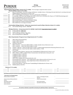 Biology BIOLOGY-BS College of Science Code