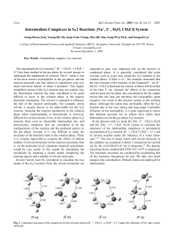 Intermediate Complexes in SN2 Reaction: [Na+, FГ, H2O, CH3Cl