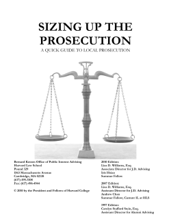 sizing up the prosecution