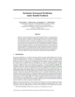 Stochastic Structured Prediction under Bandit Feedback