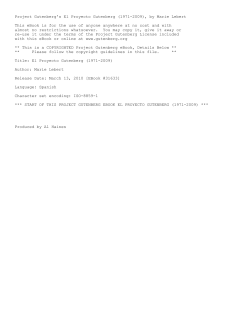 Project Gutenberg`s El Proyecto Gutenberg (1971