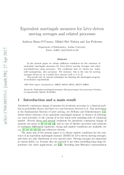 Equivalent martingale measures for L\`evy