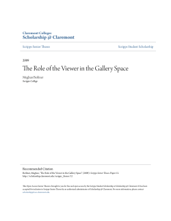 The Role of the Viewer in the Gallery Space