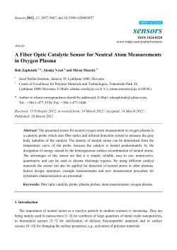 A Fiber Optic Catalytic Sensor for Neutral Atom Measurements in