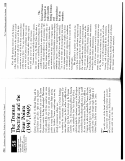 The Truman Doctrine and the Four Points (1947,1949)