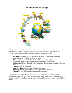 An Introduction into Biology